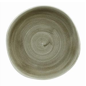 Тарелка мелкая "ВОЛНА" 26,4СМ, без борта, Stonecast Patina, цвет Burnished Green Pabgog101