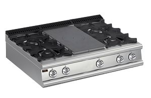 Плита газовая Apach Chef Line Lrstg129R4 со сплошной поверхностью 900 серии 