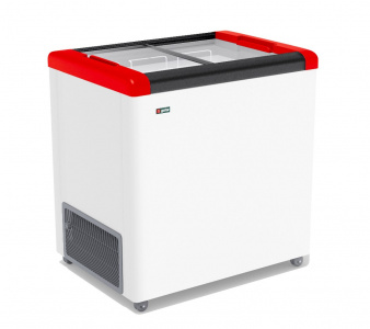 Ларь морозильный Frostor Gellar FG250C прямое стекло красный